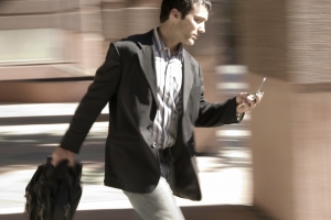 Businessperson on the go