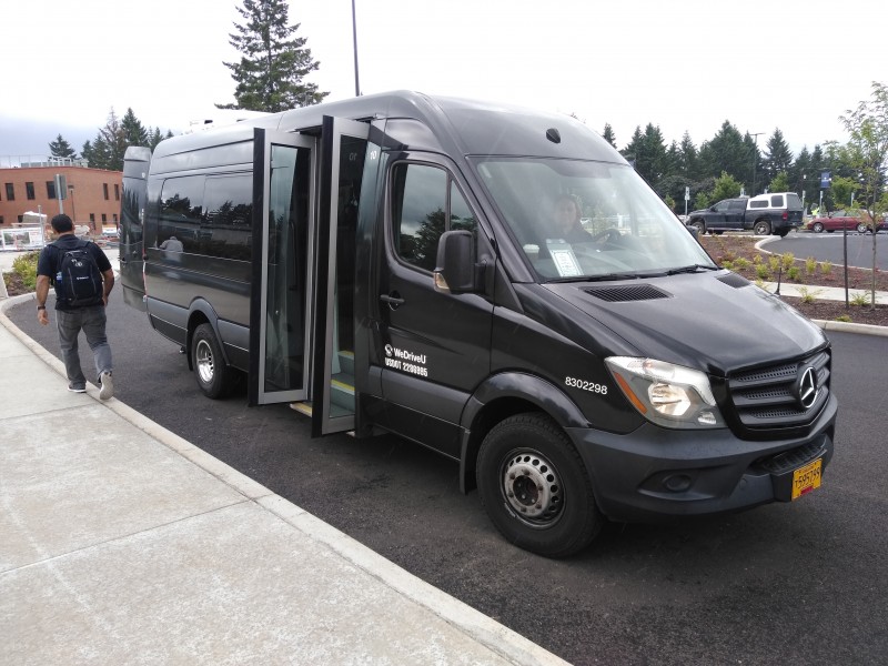 WeDriveU operates shuttles for Clackamas Community College Portland Oregon | University Shuttles