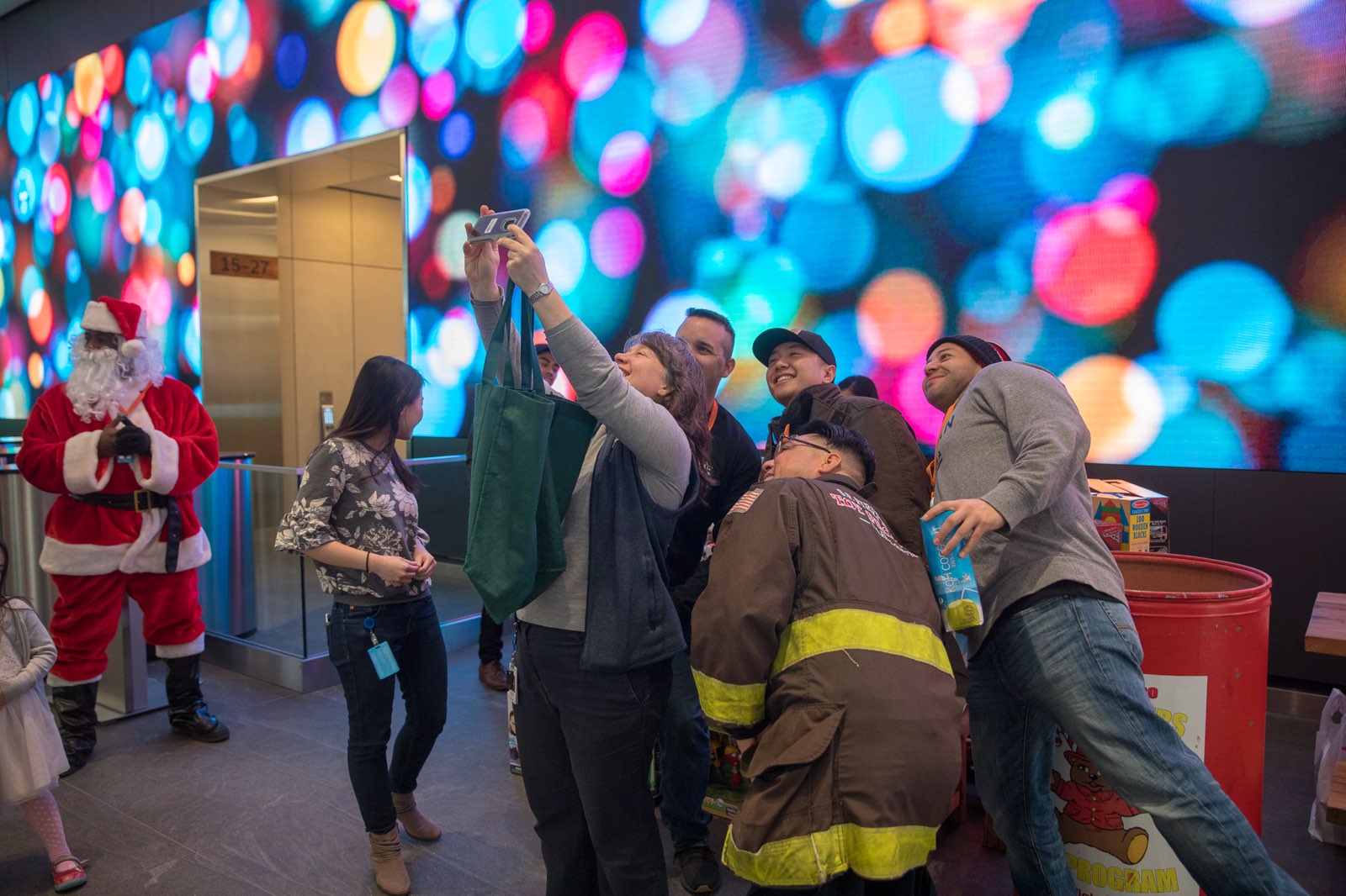 WeDriveU Stuff the Bus with Salesforce San Francisco, CA for SF Firefighters Toy Program 2019