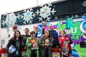 WeDriveU Stuff the Bus event at NVIDIA Santa Clara, California 2019