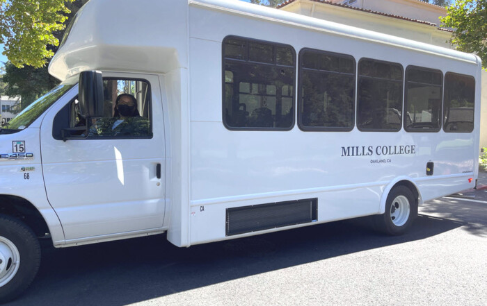 WeDriveU Shuttles Mills College 2021 banner