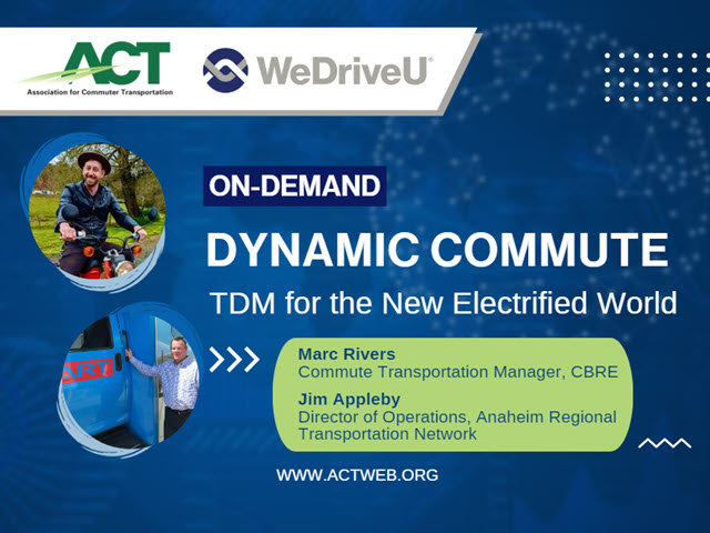 Dynamic Commute TDM for the New Electrified World