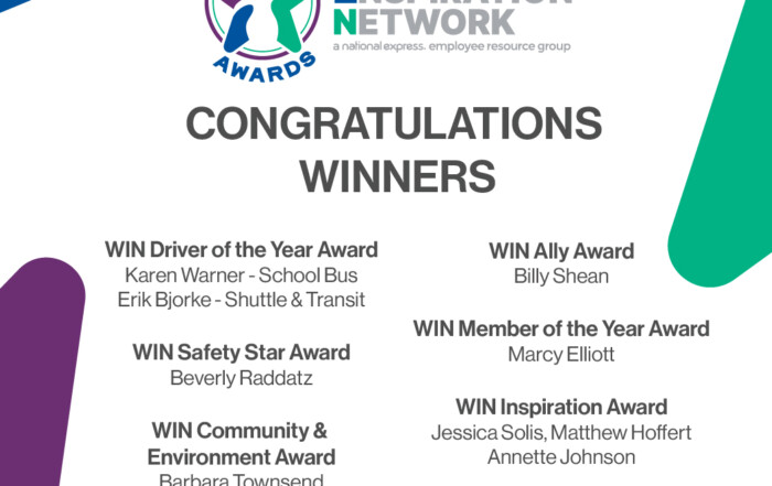 2023 WIN Awards Honor Shuttle (WeDriveU) & Transit Team Members