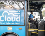 Hallandale Beach The Cloud EV Transit Service - WeDriveU Bus Driver Monique Ambush