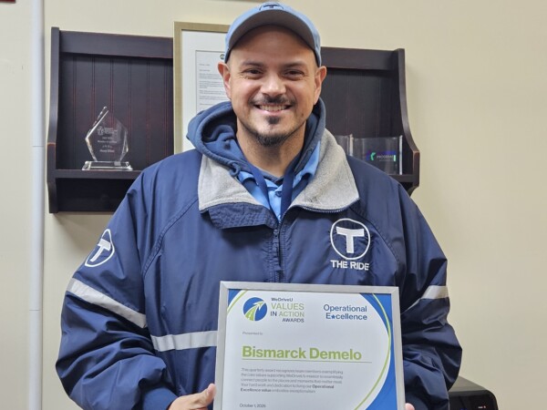 WeDriveU paratransit driver Bismarck Demelo MBTA